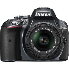 Nikon D5300 24.2 MP CMOS Digital SLR Camera with 18-55mm f/3.5-5.6G ED VR Auto Focus-S DX NIKKOR Zoom Lens (Black) in Kuwait