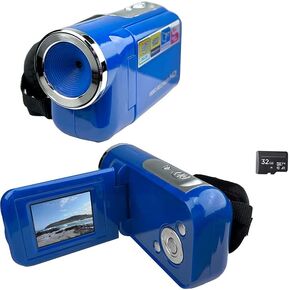 Acuvar 16MP Megapixel Compact Digital Camcorder with HD Video and Photos 16x Zoom with 2.4" Screen, 32GB Card and USB cable (Black, Camera + SD Card)