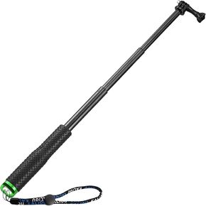 uxcell 19 Inch Extension Selfie Stick, Portable Hand Grip Adjustable Pole Aluminum Alloy Monopod for Most Action Cameras, Black