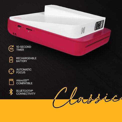 KODAK Smile Classic Digital Instant Camera with Bluetooth (Red) Travel Kit in Saudi Arabia