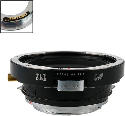 Fotodiox Pro TLT ROKR - محوّل تركيب عدسة متحركة/متحولة متوافق مع عدسات Hasselblad V-Mount SLR لكاميرا Canon EOS (EF، EF-S) Mount D/SLR - مع رقاقة تأكيد التركيز Gen10 in Saudi Arabia