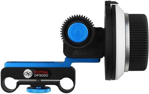 Fotga DP3000 M1 Follow Focus With Gear Belt Ring Compatible With Rebel T6i, T7i, T6, EOS 7D Mark II, 6D II, 5D Mark III IV, 80D Nikon D850 D800 D750 D7500 Panasonic GH5S GH5 GHS Olympus EM10II EM5 in Kuwait