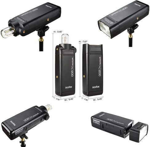 GODOX AD200 Pocket Flash Speedlite 200Ws 1/8000s HSS Cordless Monolight Kit, 500 Full Power Pocket Flash, 0.01-2.1s Recycling, Bare Bulb/Speedlite Flash Head, 2900mAh Rechargeable Battery (AD200) in Saudi Arabia