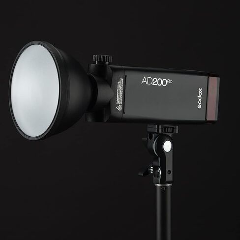 GODOX AD200 Pro with BD-07 Barn Door Honeycomb, 4 Color Filter Kit, AD-S2 Standard Reflector with Soft Diffuser, 200W 2.4G Flash Strobe, 1/8000 HSS, 0.01-2.1s Recycling in Saudi Arabia