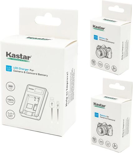 Kastar Battery (X2) & LCD Dual Slim Charger for Nik EN-EL15, ENEL15 and Nik 1 V1, D500, D600, D610, D750, D800, D7000, D7100, D800, D800E DSLR Camera, Grip MB-D11, MB-D12, MB-D14, MB-D15, MB-D16 in Saudi Arabia