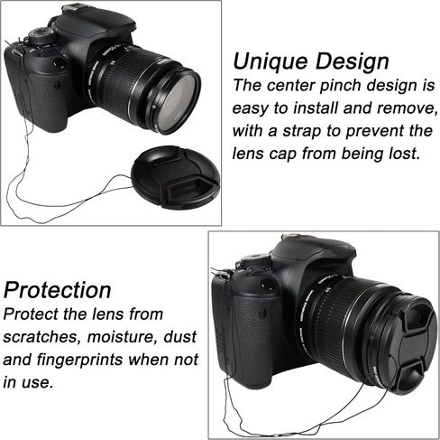 PCTC 72mm Front Lens Cap Lens Cover, 72mm Camera Lens Cap Cover for Nikon NIKKOR Z 24-70mm f/4 S Lens for Nikon Z6 Z7 Z 7II Z6 II Camera (2 Pack) in Saudi Arabia