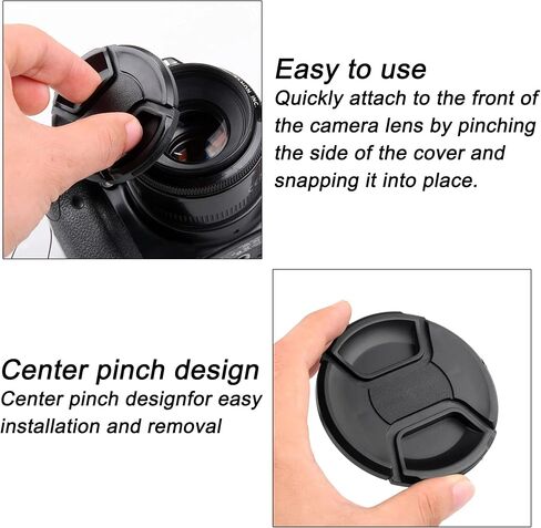 PCTC 72mm Front Lens Cap Lens Cover, 72mm Camera Lens Cap Cover for Nikon NIKKOR Z 24-70mm f/4 S Lens for Nikon Z6 Z7 Z 7II Z6 II Camera (2 Pack) in Saudi Arabia