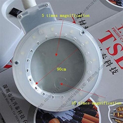 المكبر HD سطح المكتب مصباح زجاجي مكبر مع أضواء LED 5-10 مرات إصلاح الهاتف المحمول الإلكتروني المسنين القراءة تحديد المجهر in Kuwait