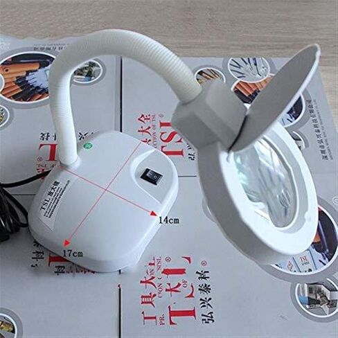المكبر HD سطح المكتب مصباح زجاجي مكبر مع أضواء LED 5-10 مرات إصلاح الهاتف المحمول الإلكتروني المسنين القراءة تحديد المجهر in Kuwait