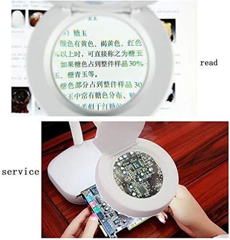 المكبر HD سطح المكتب مصباح زجاجي مكبر مع أضواء LED 5-10 مرات إصلاح الهاتف المحمول الإلكتروني المسنين القراءة تحديد المجهر in Kuwait