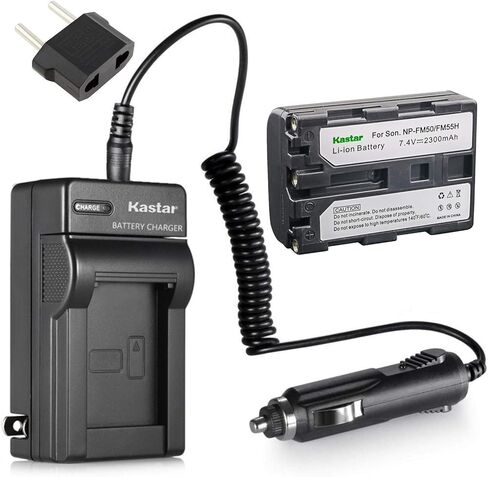Kastar NP-FM50 Battery (1-Pack) and Charger for Sony NPFM50 NP-FM55H CCD-TR Series CCD-TRV Series DCR-DVD Series DCR-HC Series DCR-PC Series DCR-TRV Series DSR-PDX10 HDR-SR1 HDR-UX1 HVR-A1U Cameras in Saudi Arabia
