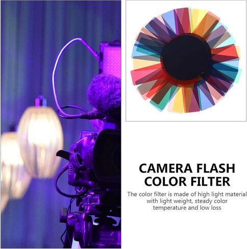 Uonlytech Lens Filter 20pcs Flash Lighting Filter Kit Universal Camera Flash Gels Transparent Color Correction Balance Lighting Filter Kit Correction Lighting Film Plastic Sheets Variable Nd Filter in Kuwait