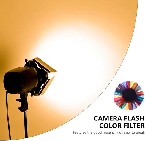 Uonlytech Lens Filter 20pcs Flash Lighting Filter Kit Universal Camera Flash Gels Transparent Color Correction Balance Lighting Filter Kit Correction Lighting Film Plastic Sheets Variable Nd Filter in Kuwait