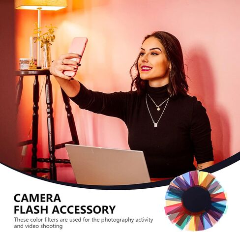 Uonlytech Lens Filter 20pcs Flash Lighting Filter Kit Universal Camera Flash Gels Transparent Color Correction Balance Lighting Filter Kit Correction Lighting Film Plastic Sheets Variable Nd Filter in Kuwait