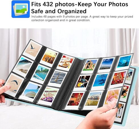 عبوتان، ألبوم صور 432 جيبًا لكاميرا Fujifilm Instax Mini، كاميرا بولارويد، لكاميرا Fujifilm Instax Mini 11 90 70 9 8+ 8 LiPlay الفورية، كاميرا Polaroid Snap SnapTouch PIC-300 Z2300 الفورية in Kuwait