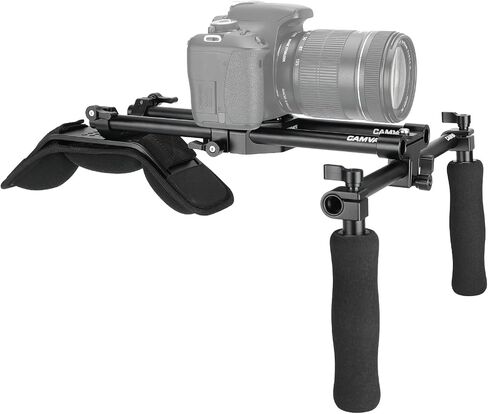 CAMVATE Handheld Shoulder Mount Kit with Sliding Base Plate & Sponge-Covered Handgrip Pair for DSLR Camera - 3029 in Saudi Arabia