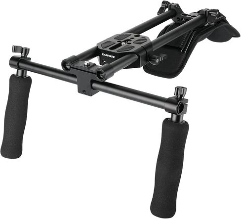 CAMVATE Handheld Shoulder Mount Kit with Sliding Base Plate & Sponge-Covered Handgrip Pair for DSLR Camera - 3029 in Saudi Arabia