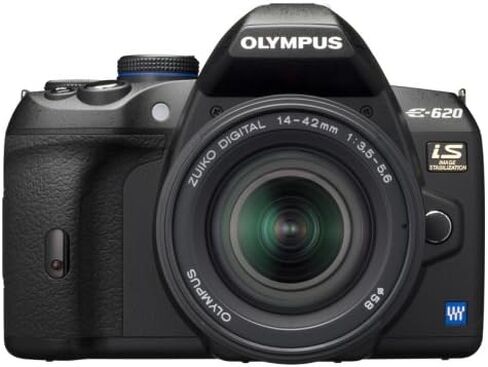 نظام OM OLYMPUS Evolt E620 12.3MP DSLR مع IS، شاشة LCD دوارة 2.7 بوصة مع عدسة Zuiko مقاس 14-42 مم f/3.5-5.6 in Kuwait