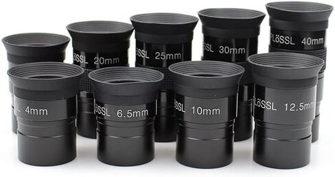 JUIYU Telescope Accessory Set Telescope Astronomical Monocular 1.25" Plossl Eyepiece 4mm 6.5mm 10mm 12.5mm 15mm 20mm 25mm 30mm 40mm Green Coated Telescope Camera (Color : 12.5mm) in Saudi Arabia