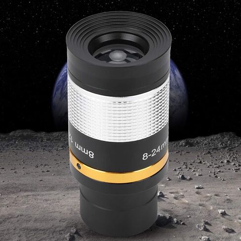 DAUERHAFT Zoom Eyepiece Lens,Astronomical Telescope Zoom Eyepiece Lens,8-24mm Zoom Eyepiece Optic Telescope Lens,with Fully Coated Optical Lens,for Star Watching Astronomical Use,1.25In Telescopes in Saudi Arabia