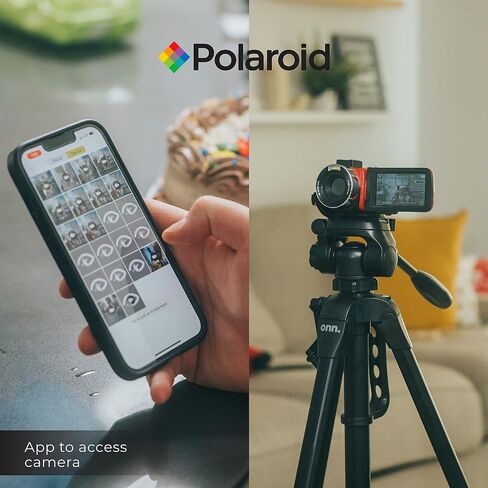 Polaroid 4K Video Camera, Wi-Fi Ultra HD Camcorder with 18x Digital Zoom, 3" IPS Touchscreen Video Recorder with Night vision, Vlogging Camera with 3.5mm Microphone Jack, Rechargeable, SD Card Slot in Kuwait