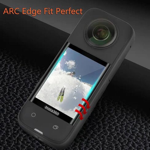 debous Silicone Case Cover with Lens Cap Screen Protector for Insta360 X3 Soft Bag Sleeve Anti-Scratch Tempered Glass Film [Bubble Free] in Saudi Arabia