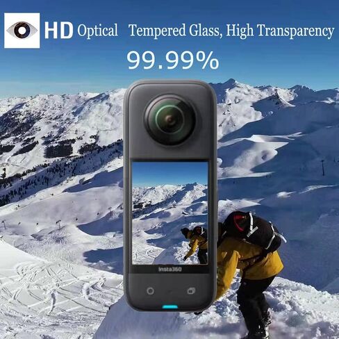 debous Silicone Case Cover with Lens Cap Screen Protector for Insta360 X3 Soft Bag Sleeve Anti-Scratch Tempered Glass Film [Bubble Free] in Saudi Arabia
