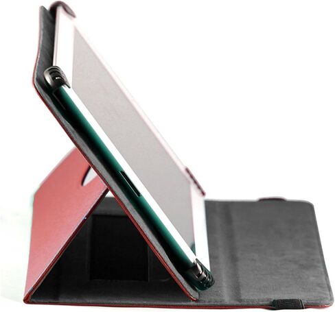 Navitech Red Faux Leather Case Cover with 360 Rotational Stand Compatible with The Fire HD 10 Tablet, 10.1'' in Saudi Arabia