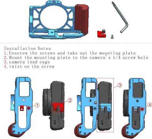 RX100M7/RX100M6 cage Enhanced Grip to Protect Camera from wear for Sony RX100M7/RX100M6/RX100VI/RX100VII Camera -O-RX100M7-R | Enhanced Grip, Protects Camera from Wear, For Sony RX100M7/RX100M6/RX100VI/RX100VII, O-RX100M7-R in Saudi Arabia