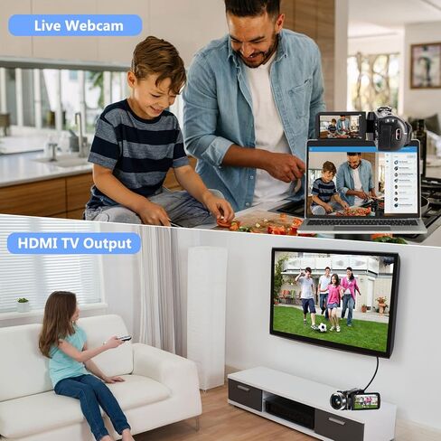 Camcorders Video Camera 4k with 3" Touch Screen and 32G Card, WiFi Digital Camera, 18X Digital Zoom, Vlogging Camera for YouTube Video Recording, Kids Video Camera, Remote, Microphone in Kuwait