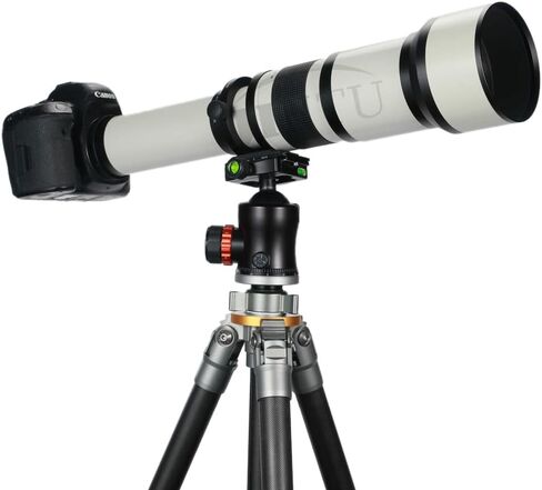 JINTU 650-1300mm Telephoto Zoom Lens F/8.3 for Canon Nikon SLR T8 T8i T7i T7s T7 T6s T6i T6 T5 SL3 SL2 4000D 650D 800D 550D 80D 90D 60D 5D IV D5600 D5500 D5100 D3300 D3200 D7500 D90 in Kuwait