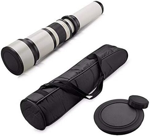 JINTU 650-1300mm Telephoto Zoom Lens F/8.3 for Canon Nikon SLR T8 T8i T7i T7s T7 T6s T6i T6 T5 SL3 SL2 4000D 650D 800D 550D 80D 90D 60D 5D IV D5600 D5500 D5100 D3300 D3200 D7500 D90 in Kuwait