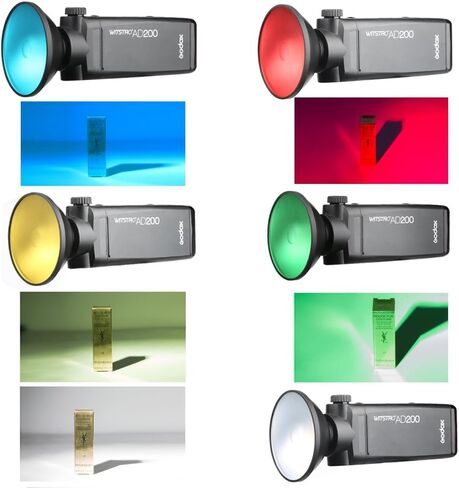 Godox AD-M Standard Reflector Beauty Dish with 5 Color Filters for Godox AD200 AD200PRO AD180 AD360 AD360II Camera Flashes in Saudi Arabia