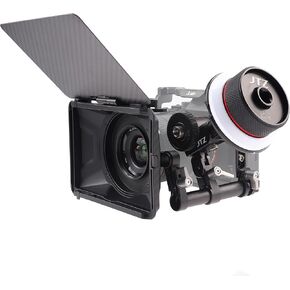 Fotga Mini 4x4 4x5.65 52mm/55mm/58mm/62mm/67mm/72mm/77mm/82mm Matte Box + JTZ DP30 Compact 15mm Lens Follow Focus for Mirrorless DSLR Camera in Saudi Arabia