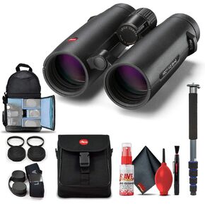 Leica 10x42 Noctivid Binoculars (Black) (40385) + Backpack + Full Size Monopod + Cleaning Set + 2 x Cap Keeper + Neck Strap in Kuwait