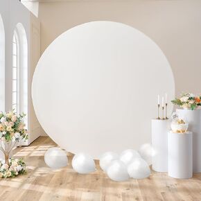 6.5FT Baby Blue Round Arch Backdrop Cover for 6.5FT/6.6FT Circle Arch Stand Wrinkle Resistant Circle Arch Backdrop Cover for Wedding, Birthday, Baby Shower Decorations