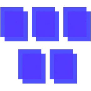 Colored Lighting Gel Filters, 10 Pcs Correction Gel Light Filter Transparent Color Overlays Film Plastic Sheets 8.5 x 11 Inch, for Film, Video, Photo, Stage (Blue)