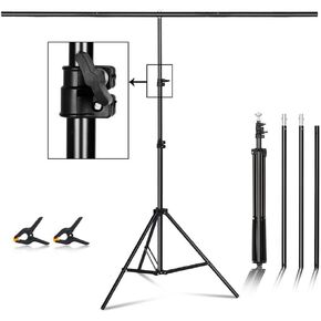 INFIJYON Photography T Shape Backdrop Stand, Adjustable Photo Background Backdrop Support Stand Kit with Clamps, for Parties, Wedding, Photography, Advertising Display in Saudi Arabia