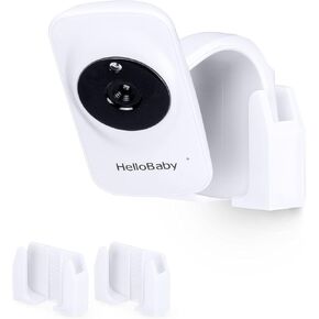 Wall Mount for HB50, (2 Pack), Adhesive Holder for Hello Baby Monitor Camera Installs in Minutes, No Mess Hanger Bracket by Brainwavz (White) in Saudi Arabia