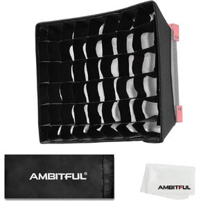 AMBITFUL 35.5 سم × 29.5 سم LED فيديو ضوء ناشر شبكة قرص العسل سوفت بوكس ​​LED لوحة ضوء سوفت بوكس ​​+ شبكة قرص العسل لمصباح لوحة LED؟ 35.5X 29.5 سم/14 بوصة × 11.6 بوصة in Kuwait