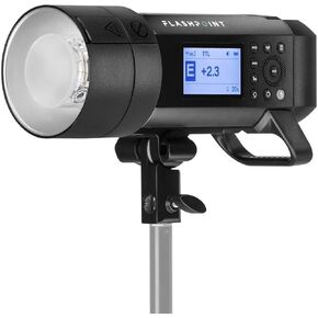 XPLOR 400PRO TTL Battery-Powered Monolight with Built-in R2 2.4GHz Radio Remote System (with Bowens Mount Adapter) - Godox AD400 Pro + Glow EZ Lock Collapsible White Beauty Dish (42") in Kuwait