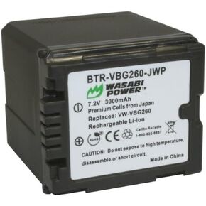 Wasabi Power Battery for Panasonic VW-VBG260 (3000mAh) in Saudi Arabia
