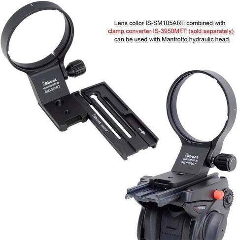iShoot 82mm Tripod Mount Ring Lens Collar Compatible with Sigma 105mm f/1.4 DG HSM Art & Sigma 100-400mm f/5-6.3 DG DN OS, Lens Support Holder Bracket Bottom is Arca-Swiss Fit Quick Release Plate in Saudi Arabia