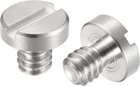 uxcell Camera Tripod Screw - 1/4" Male Mounting Screw Adapters Slotted 0.3" Length for Camera Stand Microphone Holder of Stainless Steel, 2Pcs in Saudi Arabia