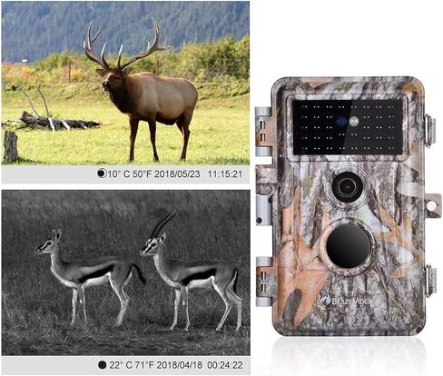 5-Pack HD Game & Deer Trail Cameras 24MP Photo 1296P MP4 Video Night Vision Motion Activated Waterproof No Glow for Outdoor Wildlife Hunting, Backyard Security, Animal Observation, Photo & Video Model in Kuwait