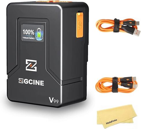 HolaFoto ZGCINE ZG-V99 V Mount Battery 99Wh 14.8V 6800mAh بطارية ليثيوم على شكل حرف V مع مخرج D-TAP BP USB-C USB-A لـ BMPCC 4K 6K Pro، ZCAM، Canon EOS R5C، Sony FX3، لسوني/الصور/الاستوديو in Saudi Arabia