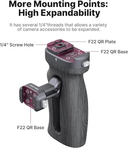 مقبض FALCAM F22 سريع التحرير، مقبض جانبي للكاميرا يحول خيط 1/4 بوصة إلى نظام QR F22، ملحق تصوير فيديو من الألومنيوم مقاس 22 مم، يجب أن يمتلكه المصور الفوتوغرافي الذي يجب أن يكون لديك in Kuwait