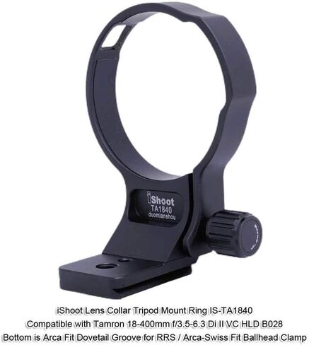 76mm Metal Tripod Mount Ring Lens Collar Compatible with Tamron 18-400mm f/3.5-6.3 Di II VC HLD B028, Lens Support Holder Bracket Bottom is Arca-Swiss Fit Quick Release Plate Feature Dovetail Groove in Saudi Arabia
