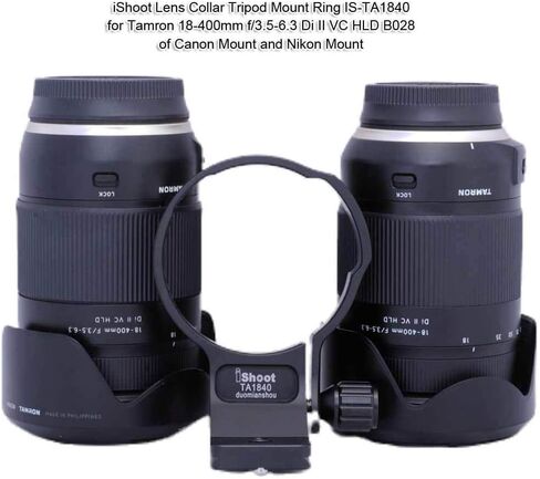 76mm Metal Tripod Mount Ring Lens Collar Compatible with Tamron 18-400mm f/3.5-6.3 Di II VC HLD B028, Lens Support Holder Bracket Bottom is Arca-Swiss Fit Quick Release Plate Feature Dovetail Groove in Saudi Arabia