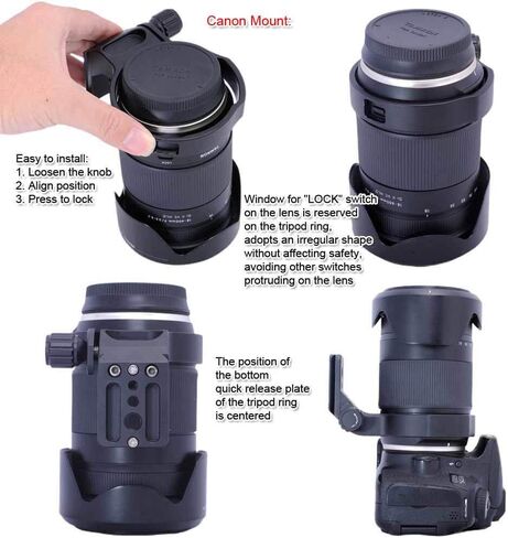 76mm Metal Tripod Mount Ring Lens Collar Compatible with Tamron 18-400mm f/3.5-6.3 Di II VC HLD B028, Lens Support Holder Bracket Bottom is Arca-Swiss Fit Quick Release Plate Feature Dovetail Groove in Saudi Arabia